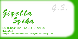 gizella szika business card